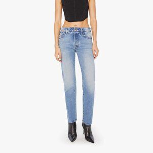MOTHER worn_ONCE size 29 28 The Hiker Hover Mid-Rise Straight-Leg Jeans